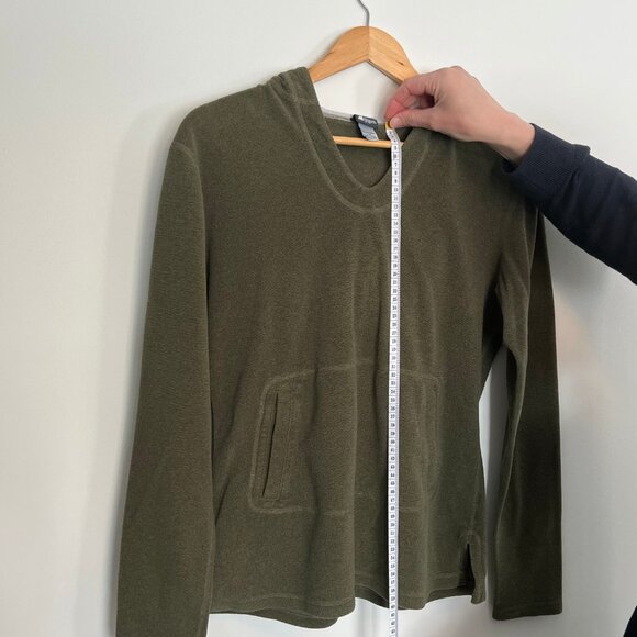 Mountain Equipment Co-Op. Hooded Sweater. Olive Green. Size L (Fits M). Womens - Picture 6 of 6